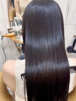 ロンドアジュール 横浜(Lond azur)&nbsp;くびれヘア/アプリコットオレンジ/髪質改善/縮毛矯正/前髪/横浜