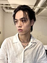 ファルベ(Farbe) スパイキーショートブルーブラックフェザーパーマサーフカール