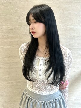 パルス ヨコハマ(PULSE yokohama) 小顔ロングレイヤーカットハッシュカットブルーブラック