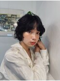レイヤーボブ/ミニボブ/ニュアンスパーマ/顔周りカット/20代30代