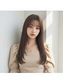 小顔ロングレイヤーカット/ハッシュカット/韓国ヘア