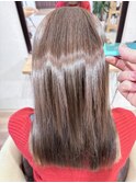 大人かわいい小顔黒髪ココアベージュオリーブグレークラゲヘアー