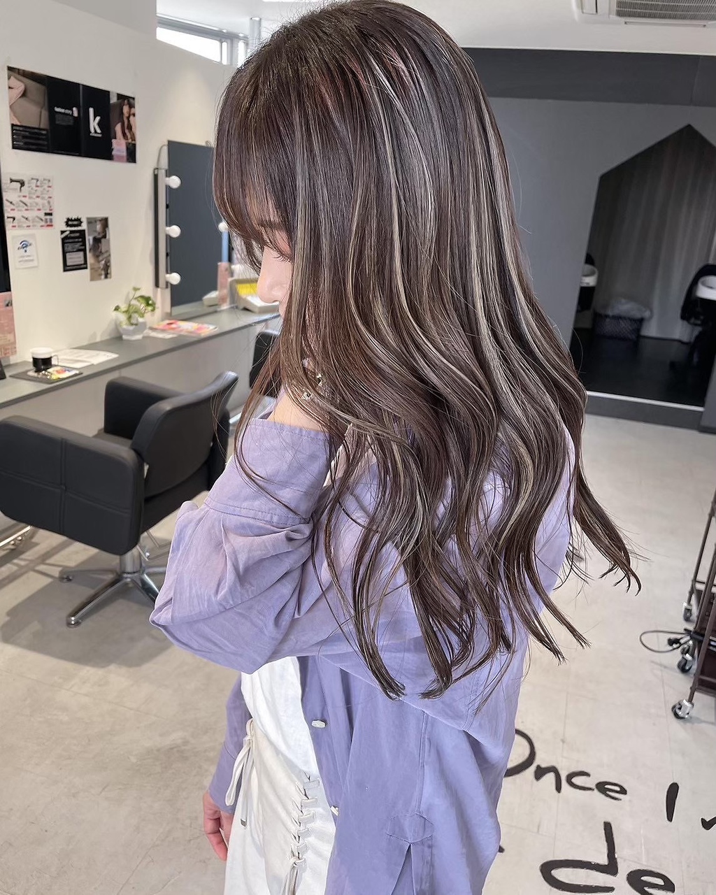 キング 枚方店(K!ng) レイヤーカットブリーチなしダブルカラーインナーカラー韓国