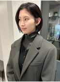 顎ラインボブ/ショートボブ/ココアベージュ/小顔/東銀座