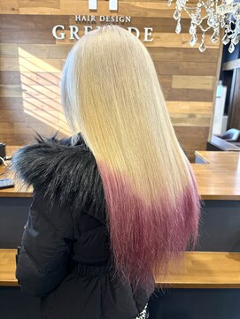 グレネイド 広畑店 (grenade) 【山本茜】　ピンクグラデーション