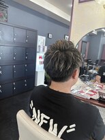 アイズ 海老名(AIZU)&nbsp;メンズハイライト　ショートスタイル　メッシュ　メンズカット