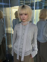 ヌーク 立川(Nuuk)&nbsp;ミルクティーブロンド/ケアブリーチ/レイヤーカット/立川/立川駅