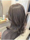 ハイライト×グレージュカラー