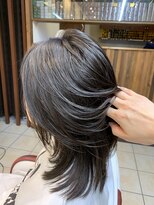 クオリス 上板橋店(QUALIS) 黒髪地毛風/さらツヤ髪濡れ髪/前上がりミディアムレイヤー