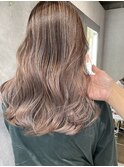 【CRES奈佳子】ミルキーグレージュ×大人極細ハイライト