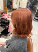 【minim×岩田】ブリーチ無しのオレンジブラウン！