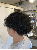 波巻きパーマ