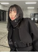 顔まわりシャギーレイヤー