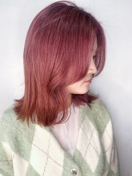 ラウンジ モリオ イケブクロ(Lounge MORIO Ikebukuro) 韓国風くびれボブ/ピンクベージュ