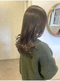 グレージュカラー  艶カラー  赤み消し  暗髪  艶髪