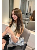 ヌイ 横浜(nui)&nbsp;明るめオリーブ_美髪ピンクブラウン切りっぱなしボブ