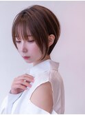 20代30代大人かわいい丸みショート顔まわりレイヤー前髪髪質改善