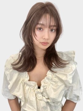 ユーフォリア エヌ 池袋サンシャイン通り店(Euphoria +n) 大人美人ハイレイヤーシースルーバング小顔モカベージュ