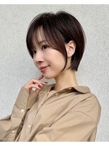 ガーデン オオタカノモリ(garden otakanomori)&nbsp;20代30代40代◎丸みショートボブ／前髪あり