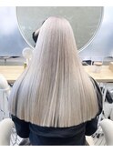 ケアブリーチを使用したデザインカラー　スタイリスト阿部ちあき