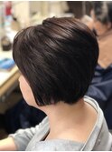 大人の刈り上げショートボブ/白髪染め/30代40代50代/小顔
