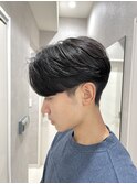 仙台センターパートニュアンスパーマメンズカットダークアッシュ