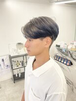 ブラウン(Brown)&nbsp;ペールシルバー×ネイビーエンドカラー