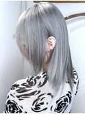 【完全モノトーン】ホワイトシルバー×ブリーチ2回