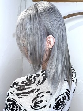 ブレイズヘアー(BLAZEhair) 【完全モノトーン】ホワイトシルバー×ブリーチ2回