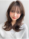レイヤーカット美髪サイドバング似合わせカット斜めバング