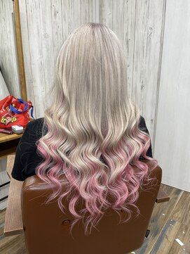 ヘアスタジオワン 藤沢店(HAIR STUDIO ONE) ミルクティーインナーピンク