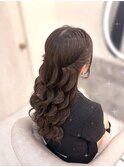 ねじりハーフツイン【クランソア】ヘアメ/ヘアセット/心斎橋