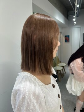 ペレ 渋谷(PELE) くびれヘア/アプリコットオレンジ/夏のヘアアレンジ/渋谷