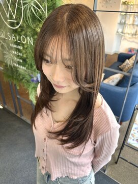 ダブル アンダーバー サロン(W_SALON) 【W_SALON 河原町】オリーブグレージュ/艶髪
