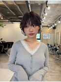 ショートボブ/ニュアンスパーマ/顔周りカット/20代30代