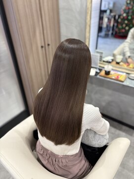 髪質改善カラー×アッシュグージュ