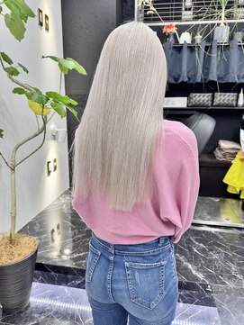 《ホワイトシルバー》ハイトーン/ケアブリーチダブルカラー韓国