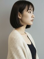 フレイムスヘアーアンドリラックス 西川口店&nbsp;20代30代40代◎前下がりボブ/ストレート/暗髪グレージュ西川口