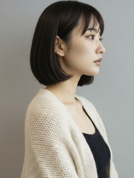 フレイムスヘアーアンドリラックス 西川口店 20代30代40代◎前下がりボブ/ストレート/暗髪グレージュ西川口