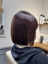 カミケン 清明店(kamiken.)&nbsp;うる艶ボブ×大人可愛いピンクブラウン【カミケン清明店/福島】