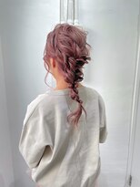 ミュー(Mu)&nbsp;卒業式　ヘアセット　ピンクベージュ