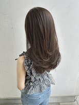 ジュエ ヘアー デザイン(Jue hair design)&nbsp;大人可愛いくびれレイヤー×夏の涼しげ透明感カラー/ロング