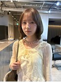ダメージレスカラーで作る大人ベージュ×レイヤーボブ