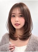 レイヤーカットミディアムレイヤーハッシュカットハイレイヤー