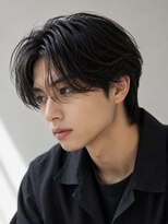 オーシャントーキョー 原宿(OCEAN TOKYO)&nbsp;毛流れセンターパートフェザーパーマ曲がる縮毛矯正韓国黒髪