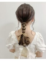 ルプラ カルム(le-pla Calme)&nbsp;紐アレンジ×ラベンダーブラウン/編みおろし 20代30代40代