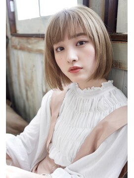 アール 北千住店(ar) ぷつっとストレートボブ/ミニボブ/ミルクティーベージュ[北千住6