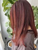 ティティ(TiTi)&nbsp;髪質改善艶color オレンジピンクカラー[TiTi_福田りの]