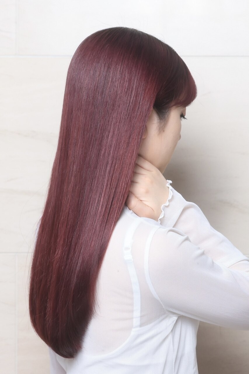 イルミナカラーで艶カラー◎大人カワイイチェリーブロッサム