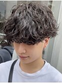 波巻きスパイラルパーマメンズマッシュツイストスパイラルパーマ